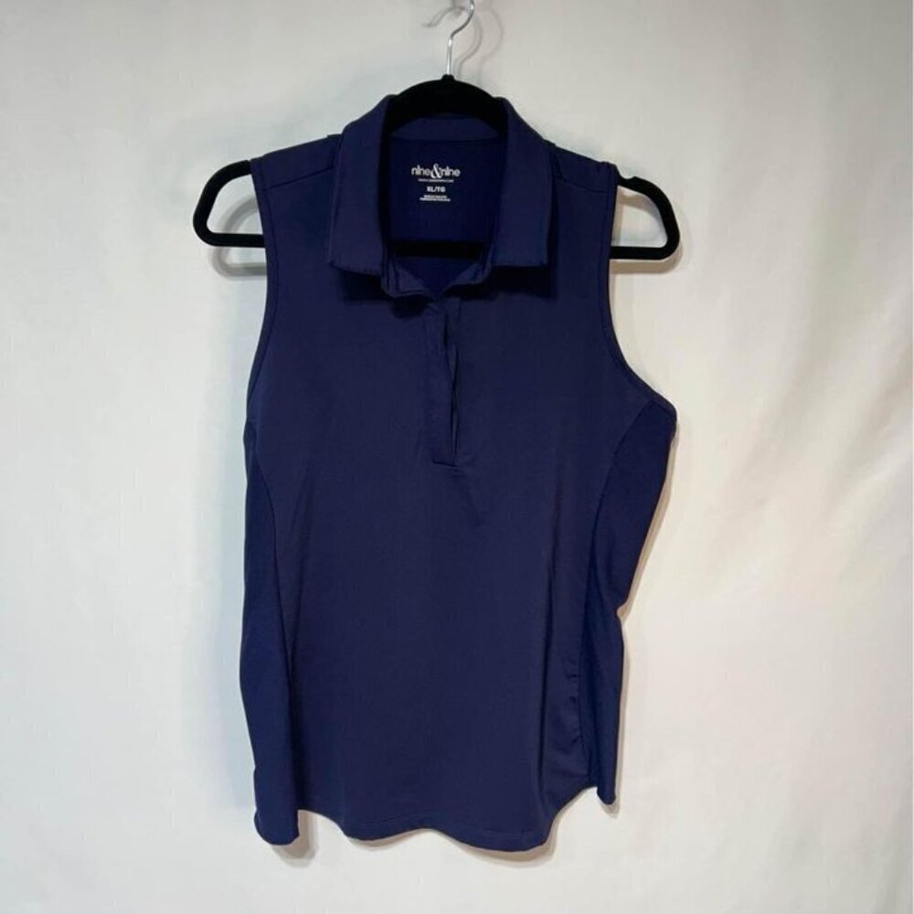 Womans golf tank top. NINE&NINE brand. Size XL. Navy blue.